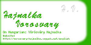hajnalka vorosvary business card